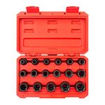 TEKTON 1/2 Inch Drive 6-Point Impact Socket Set, 17-Piece (8-24 mm) | SID92321