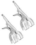 QWORK 9" Locking Pliers, 2 Pack Metal Welding Clamp, Quick-lock Release for Easy Removal