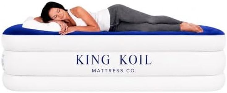 King Koil Air Mattress Cal King with Built-in Pump, Inflatable Blow Up Bed