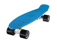 Ridge Retro Kids' Street Skateboard Blue/Black, 22" inch plastic frame, 1 speed 78a pu rubber wheels prefitted with abec 7 bearings