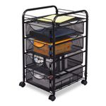 Safco Products Onyx Mesh File Cart with 4 Drawers (5214BL)