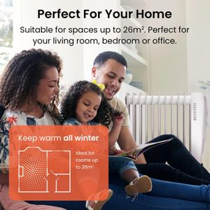 Pro Breeze Oil Filled Radiator – Black Electric Heater