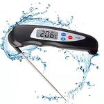 Digital kitchen Thermometer Cooking food, Accurate Thermometer with Foldable Probe, instant read Meat Thermometer with LCD screen, ℉/℃ Button for Hot Beverage, Meat, Grill, BBQ, Jam, water