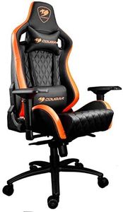 Cougar Armor S Gaming Chair with Reclining and Height Adjustment, Black and Orange