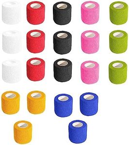 24pcs Self Adhesive Bandage Wrap ，Self Adherent Cohesive Bandages Elastic Athletic Sports Tape Breathable Wound Tape for Stretch Athletic Wrist Ankle (Multiple Colors)