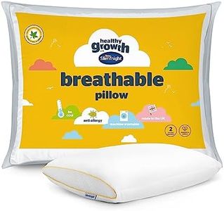 Silentnight Healthy Growth Breathable Pillow - Kids Pillow with Mesh Sides for a Refreshing Nights Sleep - Cotton, Anti Bacterial and Machine Washable, White