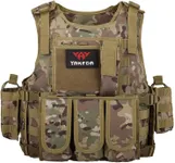 BOMTURN Tactical Airsoft Vest Upgrade Adjustable Modular Paintball Vest Outdoor Fit Adult