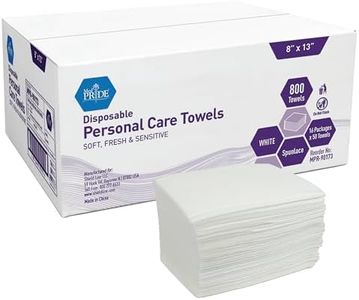 MED PRIDE Disposable Dry Washcloths, 800-count, 8” X 13”, Soft & Absorbent, Ideal for Baby Wipes, Incontinence Care, Makeup Removing