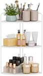 Forest Angle Bathroom Counter Organizer,Countertop Organizer,Vanity Organizers,Bathroom Storage,Bathroom Sink Caddy,Counter Shelf,Corner Counter(White)