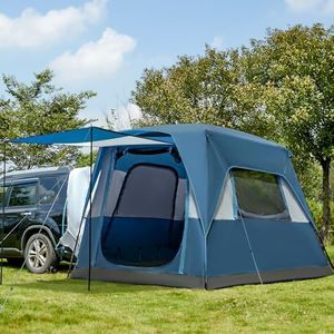 PORTAL 2-in-1 5 Person SUV Tent with Porch for Camping, Spacious Car Trunk Tent for Travel Camp Outdoor Tailgate, Water Resistant and Windproof