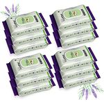 PUPPEE Wipe ME 100% Biodegradable 576 Count (Pack of 12) Wet Wipes for Dogs, Cats & All Pets | Lavender Essential, Vitamin E & Olive Oil | Anti-Bacterial | Cleansing, Deodorising & Grooming Wipes