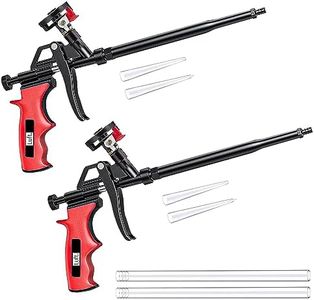 Luft Professional Expanding Foam Spray Gun (2 Insulation Guns + 6 Extenders) PU Insulating Applicator Heavy Duty Metal Body Dispensing Foam Gun Suitable for Caulking, Filling, Sealing (2 Pack)