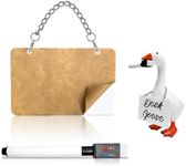 Desk Goose Accessories, White Acrylic, Magnetic Marker & Silver Chain | Fits 7 inch desk goose, smooth reusable writing surface, modern office aesthetic, boosts daily productivity