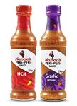 Nando's Peri Peri Chili Sauce - Hot 250 grams + Garlic 250 grams, Pack of 1 Each, Product of Netherlands