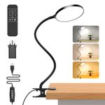 iFalarila 97 LED Clip on Light with Remote, 2024 Upgraded Clip on Clamp Light [1H Timmer and Nightlight] Flexible Gooseneck LED Desk Lamp, Reading Lamp Clamp Table-USB Adpater Included