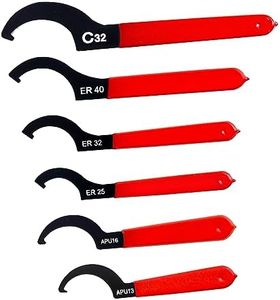 Poweka Coilover Spanner Wrench, 6Pcs Universal Adjustment Shock Steel Spanner Hook Wrench Set for Suspension System and Motorcycle Coil Over Adjustments Tool