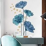 Flower Wall Decals Peel and Stick D