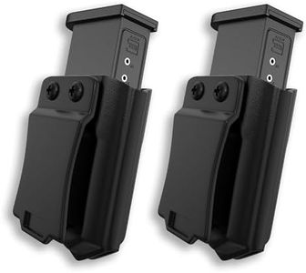 Jimtyee 2 Pack Universal Magazine Holster IWB/OWB Mag Carrier for Glock CZ S&W H&K SIG P365,for 9mm/.40 Double Stack Ambidextrous Kydex Magazine Holder