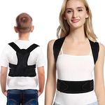 Posture Correction Children, Adjustable Back Straight Holder Young People Back Support Correction Back Stabilizer with Soft Shoulder Pads Back Strap for a Recovery