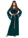 Smiffys Medieval Maid Costume, M, Green, M - UK Size 12-14