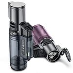 (Pack of 2) VVAY 3 Jet Flame Torch Lighter Gas Butane Refillable, Sold without Gas