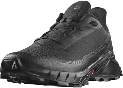 Salomon Men's Alphacross 5 Trail Running and Hiking Shoe, Black/Black/Ebony, 10.5 US