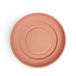 WINSOME Plant Pot Saucer - Heavy Duty Round Plastic Plant Pots Drip Base Tray Indoor & Outdoor Garden Ornament Accessories (32 cm, Terracotta)