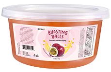 Passion Fruit Boba Pearls, Bursting Tea Balls Drink & Dessert Topping, Passion Fruit Bubble Tapioca Pearls for Bubble Tea 1 Pound (Passion Fruit, 1 LB Pack of 1)