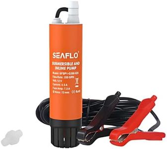 SEAFLO 12V Submersible/Inline Transfer Pump for Diesel/Freshwater/Saltwater - 280 Gallons Per Hour Flow Rate - 4 Year Warranty