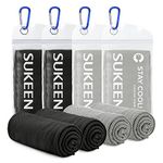 Sukeen Cooling Towel Gym Towel 4pcs, Cooling Towel Quick Dry Fitness Towel Ice Towel Golf Towel Yoga Towel Sports Cooling Towels for Neck and Face,Cool Towel for Instant (40"x12")