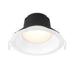 DAWALIGHT 6 Inch Recessed Ceiling Spotlight 12W LED Recessed Lamp Downlight 3000K Warm White Round for Bedroom Kitchen Home Hotel Home, White