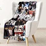 Direction1 Blankets 10th Anniversary Classic Soft Flannel Throws Comfortable Warm Fleece Blanket for Sofa Printed Blanket 50X40 Inch (Styles -1)