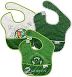 Bumkins Unisex Child Feeding Bib Snack Bag, Green, One Size US