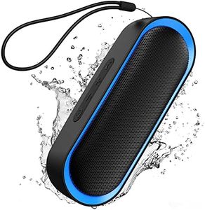 LENRUE Bluetooth Speakers, Waterproof Portable Speakers with TWS, 24 Playtime, Stereo Sound, Wireless for Home Shower Pool Beach Outdoor (Black) (Blue)