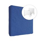 Jersey 100% Cotton Fitted Sheet for 130 x 80 cm Extendable Toddler Baby Cot Bed Mattress (Royal Blue)