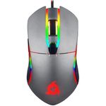 KLIM Aim Gaming Mouse - Wired Ergonomic Gamer USB Computer Mice Chroma RGB - 7000 DPI - Programmable Buttons -Ambidextrous, Ergonomic for Desktop PC Laptop USB Game High Precision Optical Laser - Souris Gamer - Grey