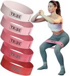 Fabric Resistance Bands for Working Out - Booty Bands for Women and Men - Exercise Bands Resistance Bands Set - Workout Bands Resistance Bands for Legs - Fitness Bands (Pink)