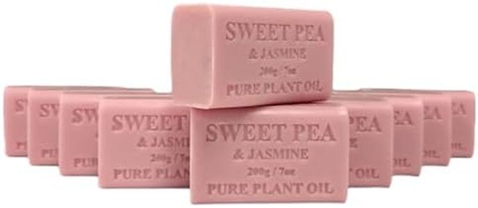 10x 200g Plant Oil Soap Sweet Pea Jasmine Scent Pure Natural Vegetable Base Bar