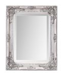 Select Mirrors Rhone Mirror - French Vintage, Antique Baroque Style - 42cm x 53cm (Antique Silver)