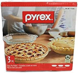 Pyrex - Glass Pie Plates - 3 Pack ( 9.5 inchex x 1.5 inches)