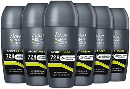 Dove Men+Care Deodorante Roll On Advanced Care Sport Fresh, Deodorante Uomo Antitraspirante Senza Alcol, con 1/4 di Crema Idratante, Protezione Fino a 72 Ore, 6 Pezzi da 50 ml