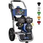 Westinghouse WPX3400 Gas Pressure Washer, 3400 PSI and 2.6 Max GPM, Onboard Soap Tank, Spray Gun and Wand, 5 Nozzle Set, CARB Compliant, for Cars/Fences/Driveways/Homes/Patios/Furniture