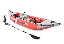 Intex Excursion Pro K1 Kayak, Professional Series Inflatable Fishing Kayak, 1-Person, red