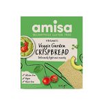 Amisa Organic Veggie Garden Crispbread, 100g - Gluten Free & Vegan Friendly - The Perfect Healthy Snack