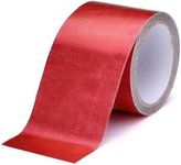 Huakaile Red Tent Repair Tape, 25 Ft x 3" Waterproof RV Awning Repair Tape, Outdoor Heavy Duty Tarp Patch Kit for Camper Boat Cover Canvas Seam Sail Tarpaulin