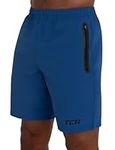 TCA Elite Tech Men Gym Athletic Workout Running Shorts for Men with Zipper Pockets