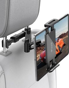 Zommuei Soporte Tablet Coche, Soporte Reposacabezas Asiento Trasero para automóvil 360°Rotación Soporte de Montaje Extensible para iPad Air Mini 2 3 4, Pad 2018 Pro 9.7,10.5, Tableta de 4.4-14 Pulgada