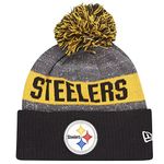 New Era Nfl Sideline Bobble Knit Pitste Otc - Cap line Pittsburgh Steelers for Man, color Black, size OSFA