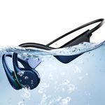 Atopskins Bone Conduction Headphones, IPX8 Waterproof Swimming Bone Conduction Headphones Wireless Bluetooth 5.3 Underwater Headphones, Comes with 32 GB MP3 Player for Running Earphones