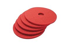 Floor Cleaning Pads Dics - 16" Red - Pack Of 5 - Scrubbing Buffing Polishing Maintenance Pads Perfect For Scrubber Dryer & Polishing Machines